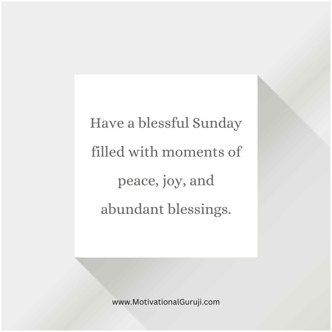 Blessful Sunday