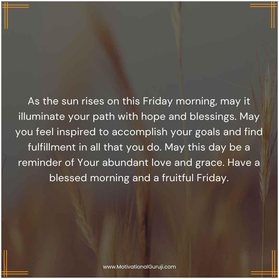 Friday Blessings And Prayers