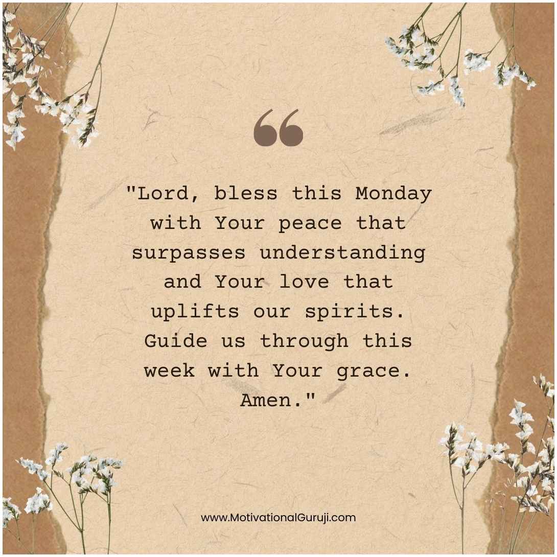 Prayer for Monday's Blessings