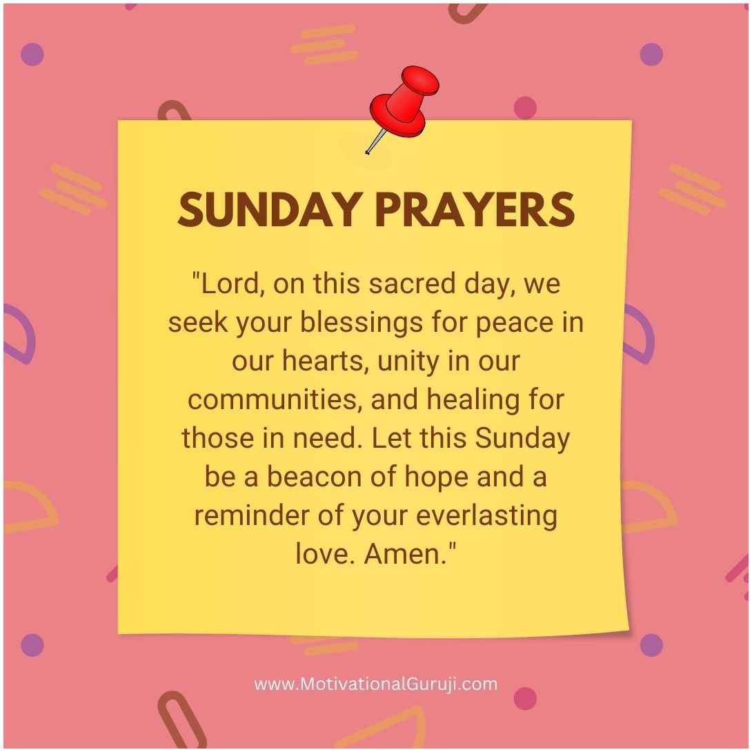 Sunday Prayers